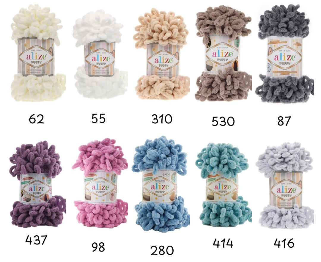 Alize puffy blanket kit + digital booklet